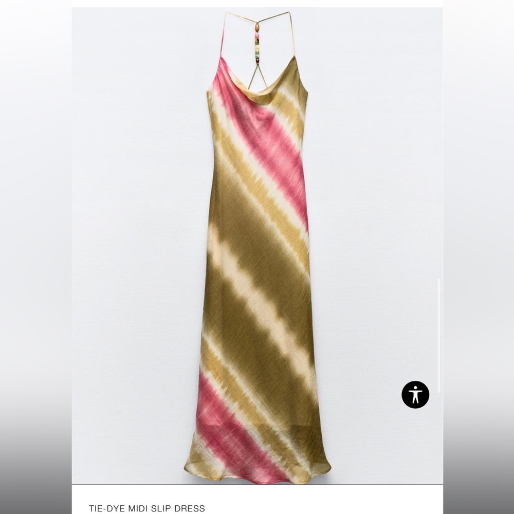 Zara Tie Dye Midi Slip Dress